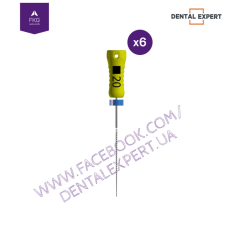 K-files #20, стальні, 6 шт. Ручні інструменти стальні