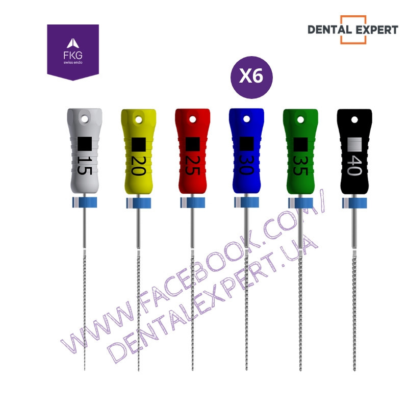 K-files #15-40 (асорті), нікель-титанові, 6 шт.