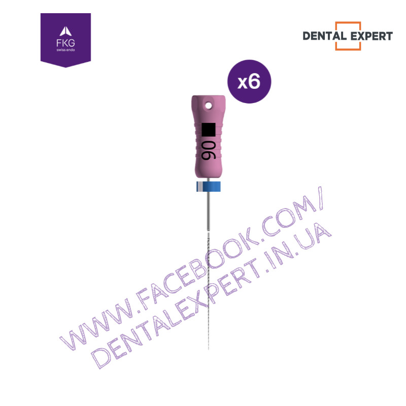 K-files #6, стальні, 6 шт. Ручні інструменти стальні